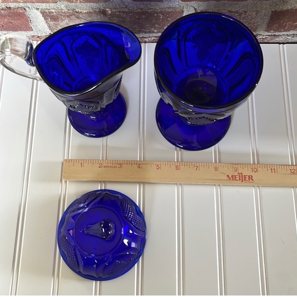 Vintage Metropolitan Museum of Art (MMA) Sugar and Creamer Bowl Grape Cluster - Picture 6 of 11